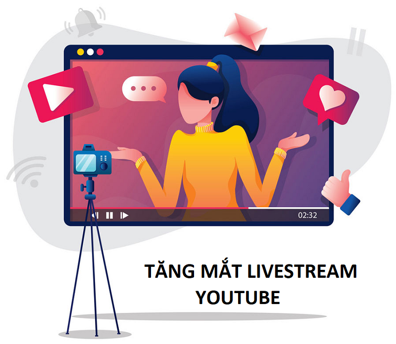 Hướng dẫn tăng mắt live Youtube