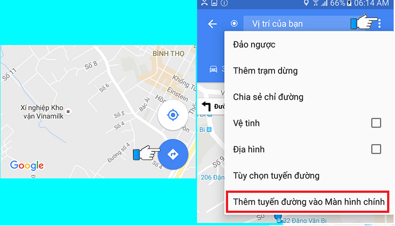 Lưu hướng dẫn chỉ đường Google Maps