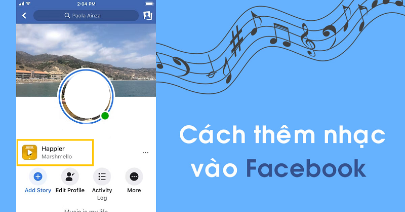 Cách thêm nhạc vào trang cá nhân fb