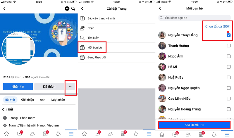 Mời bạn bè